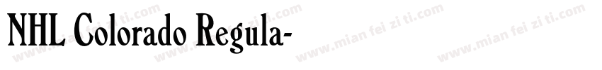 NHL Colorado Regula字体转换